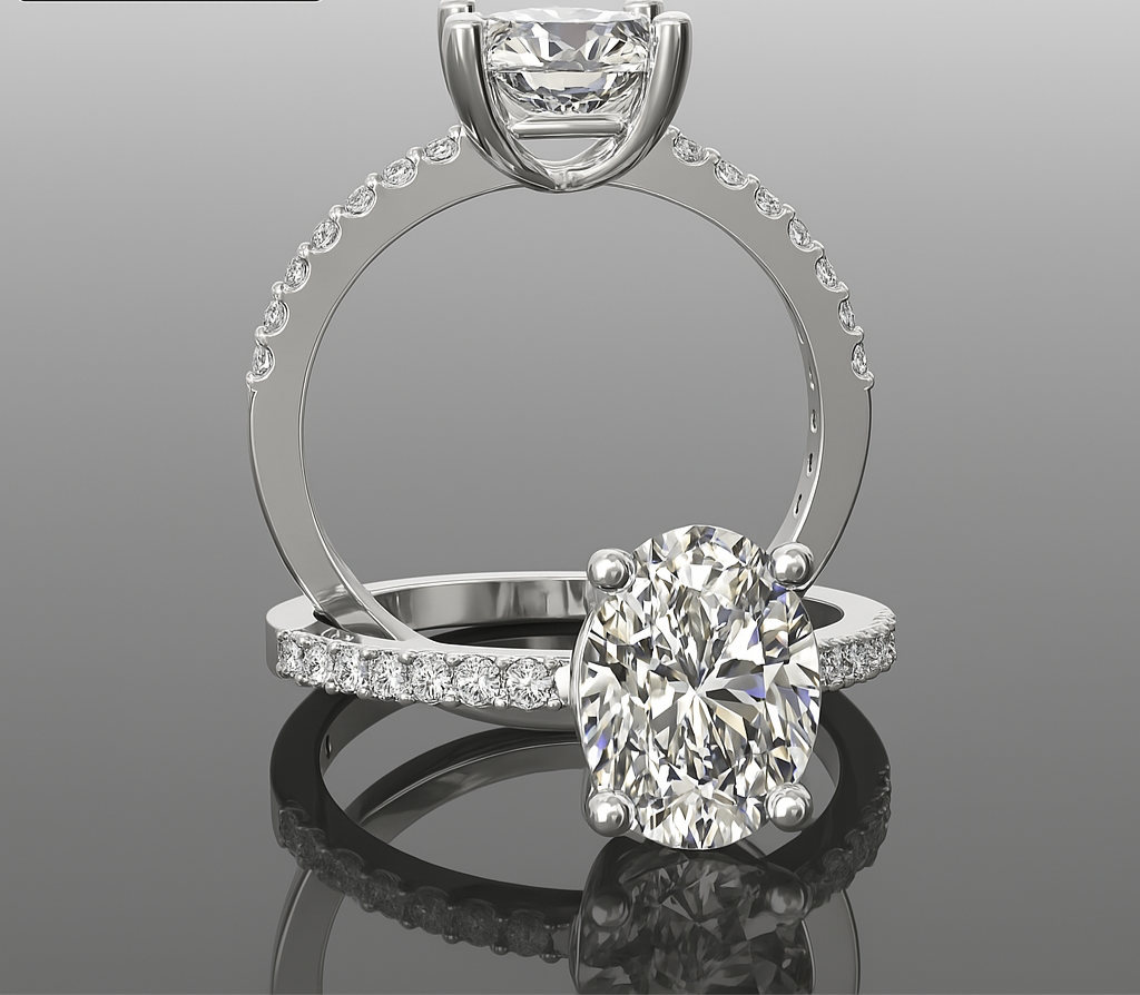 OVAL LGD SOLITARE RING