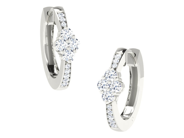 HOOP DIAMOND EARRING
