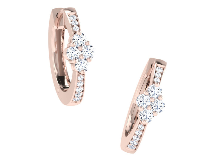 HOOP DIAMOND EARRING