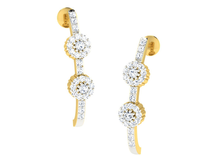 GOLDEN BRILLINCE HOOP EARRING