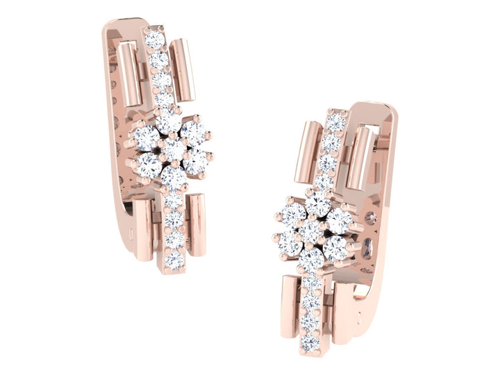 AURORA ROSE HOOP EARRING