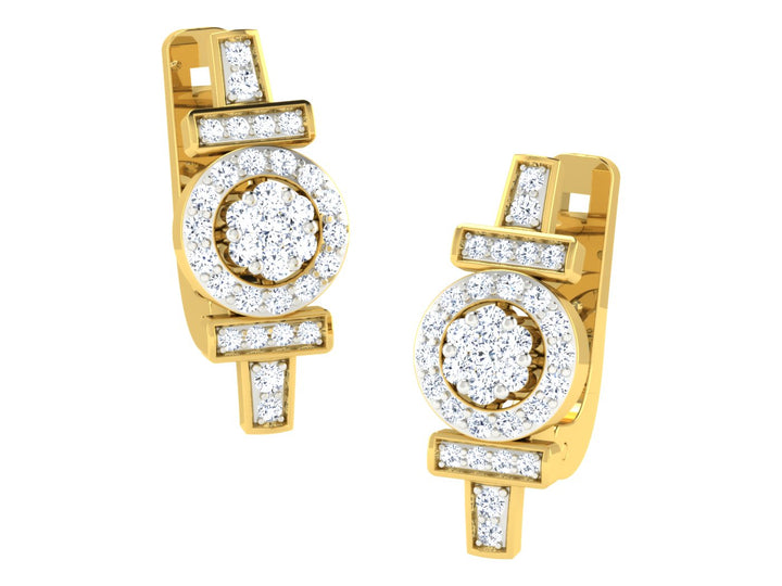 DELICATE HOOP DIAMOND EARRING