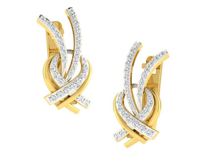 KNOT HOOP DIAMOND EARRING