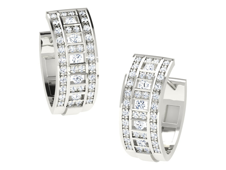 GLEAM HOOP DIAMOND EARRING