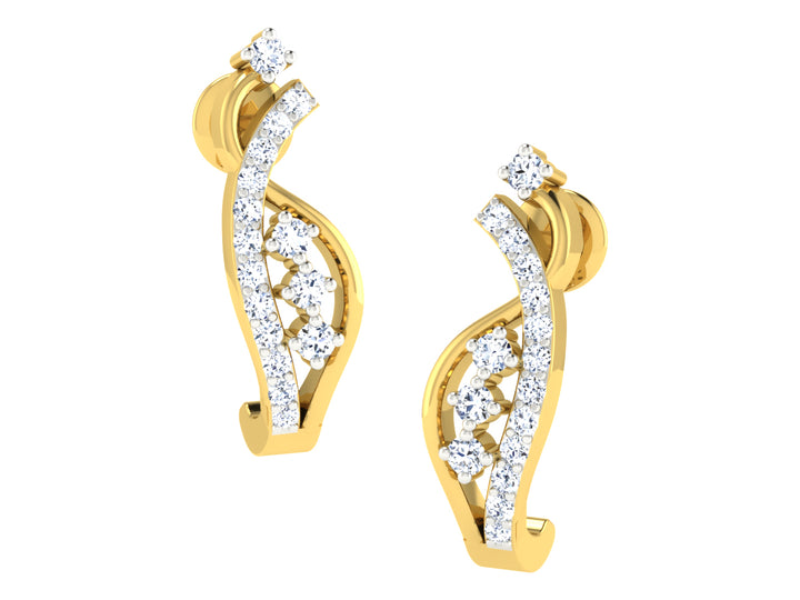 SERENITY DIAMOND HOOP EARRING
