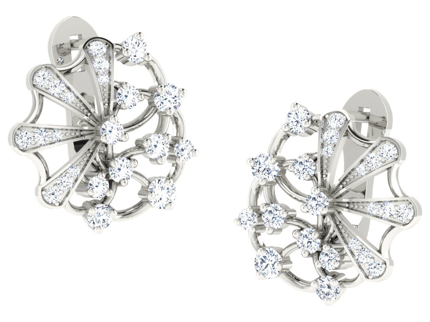 SPARKLE HOOP DIAMOND EARRING