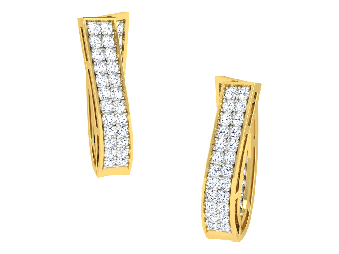 ELEGANCE DIAMOND HOOP EARRING