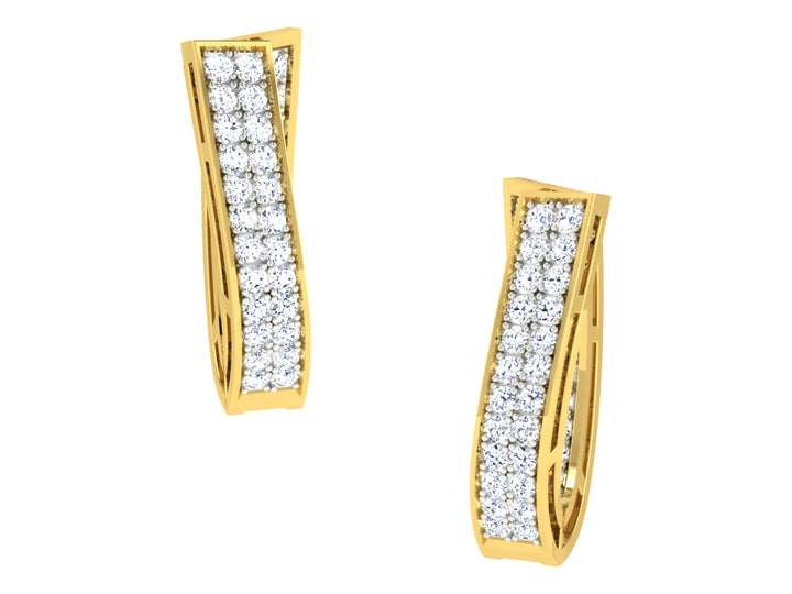 ELEGANCE DIAMOND HOOP EARRING