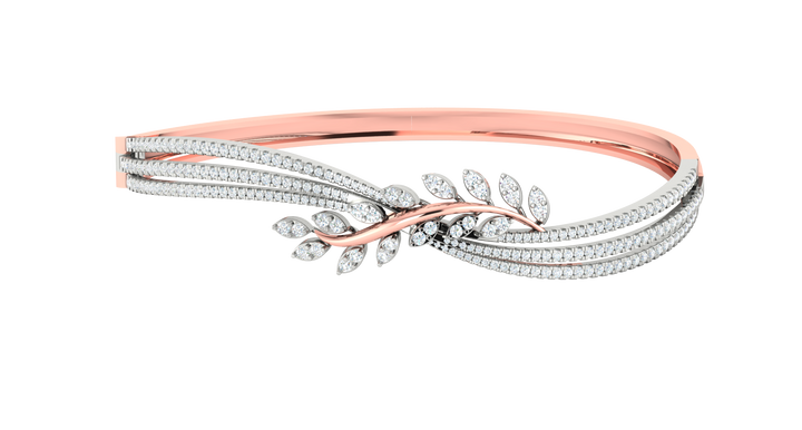 AURORA LEAF DIAMOND BANGEL