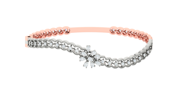 DUAL TONE GOLD DIAMOND BANGEL