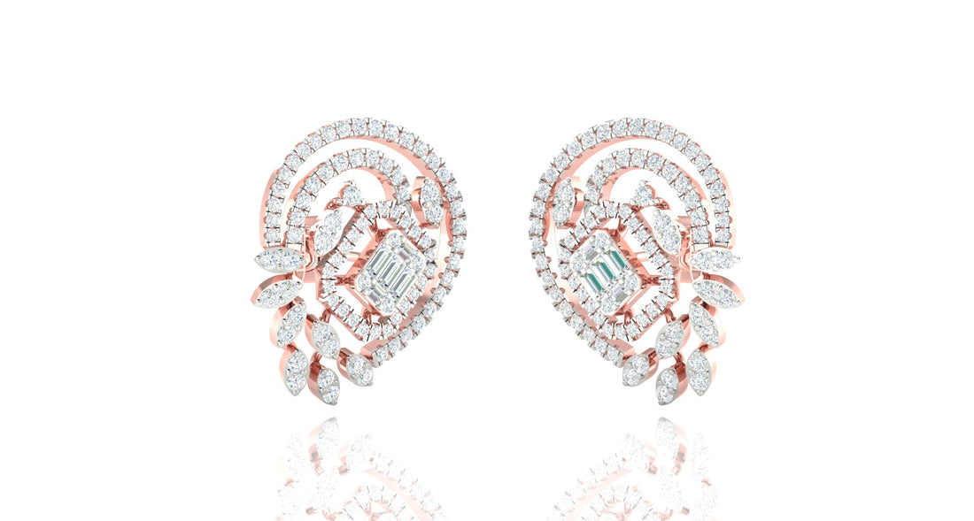 ELEGANT BAGUETTE DIAMOND EARRING