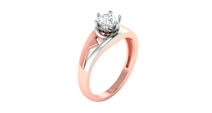 DUAL TONE SOLITARE RING