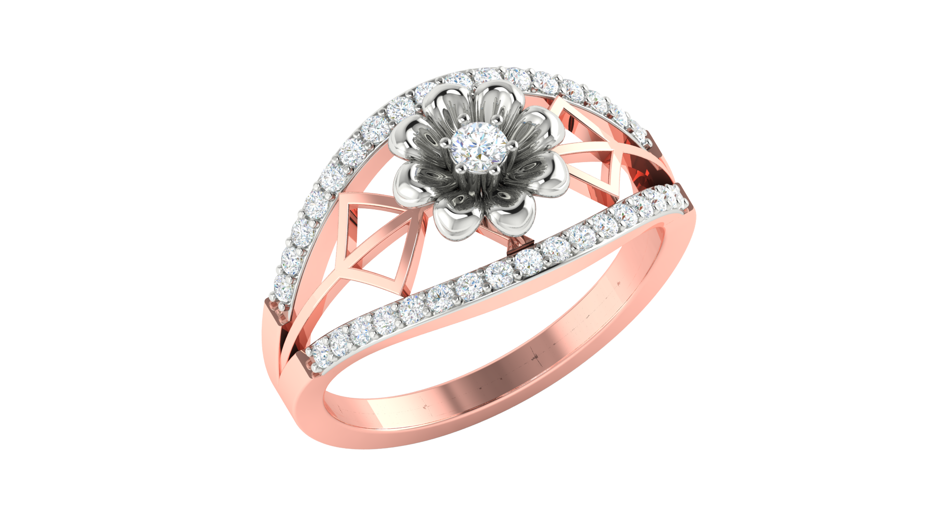 DUAL TONE DIAMOND RING