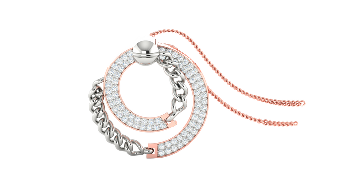 CHAIN LINK DIAMOND PENDENT SET