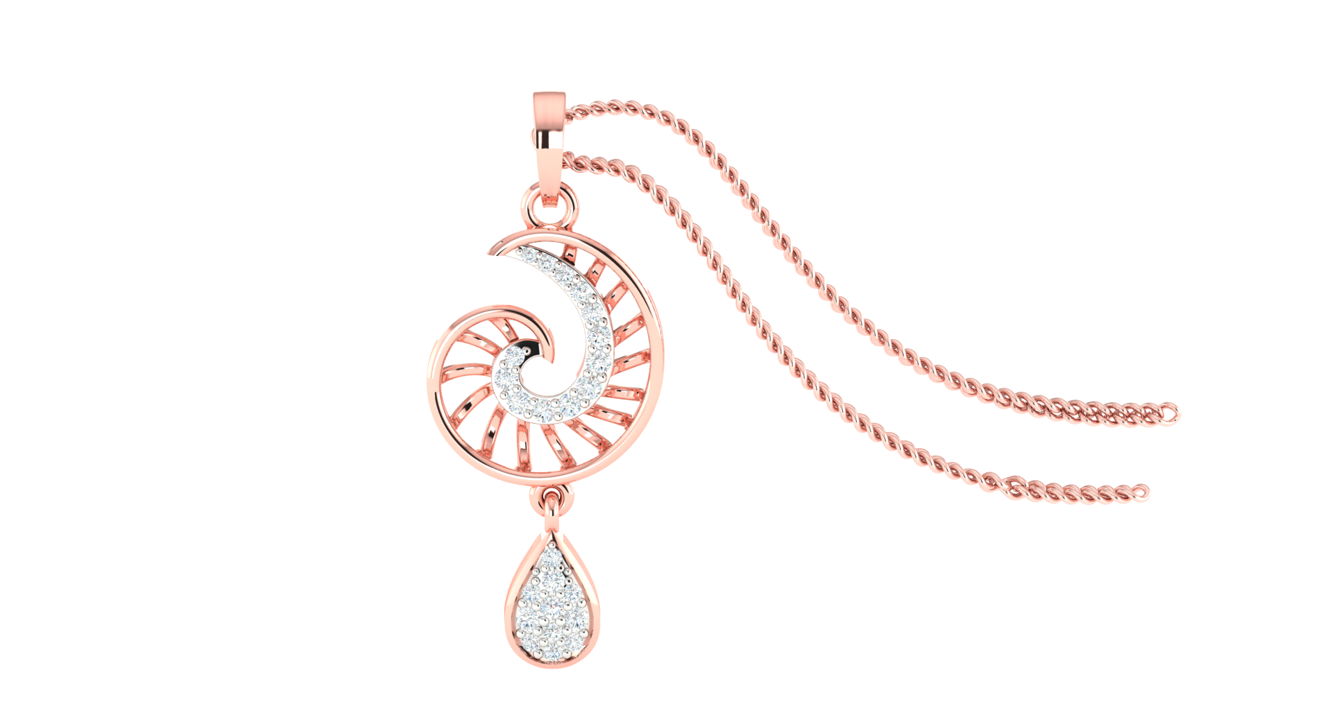 HELIX DIAMOND PENDENT SET