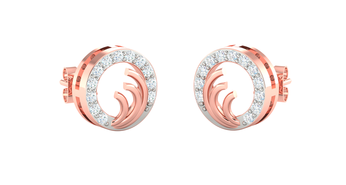 SPIRAL DIAMOND PENDENT SET