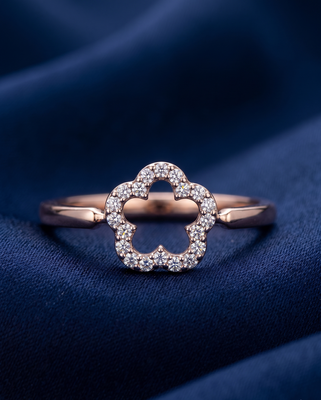 Blossom Silhouette Openwork Diamond Ring