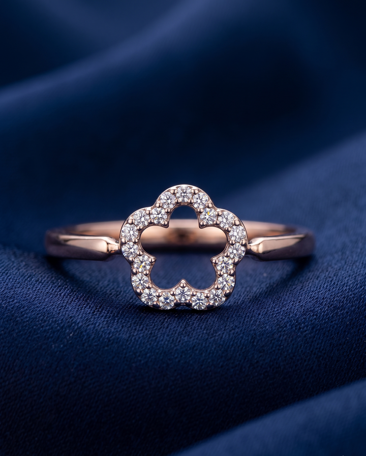 Blossom Silhouette Openwork Diamond Ring