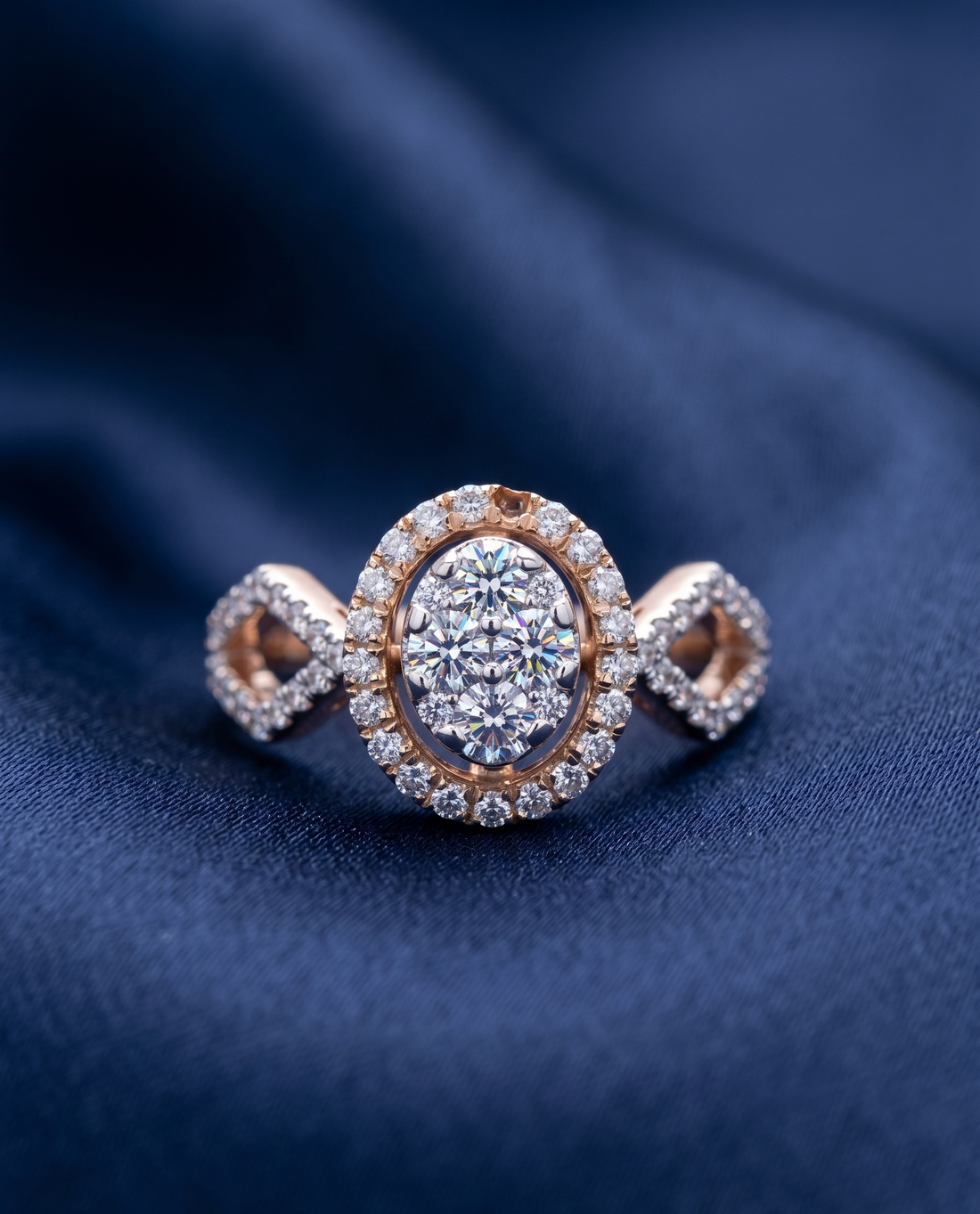 The Vintage Oval Cluster Statement Ring