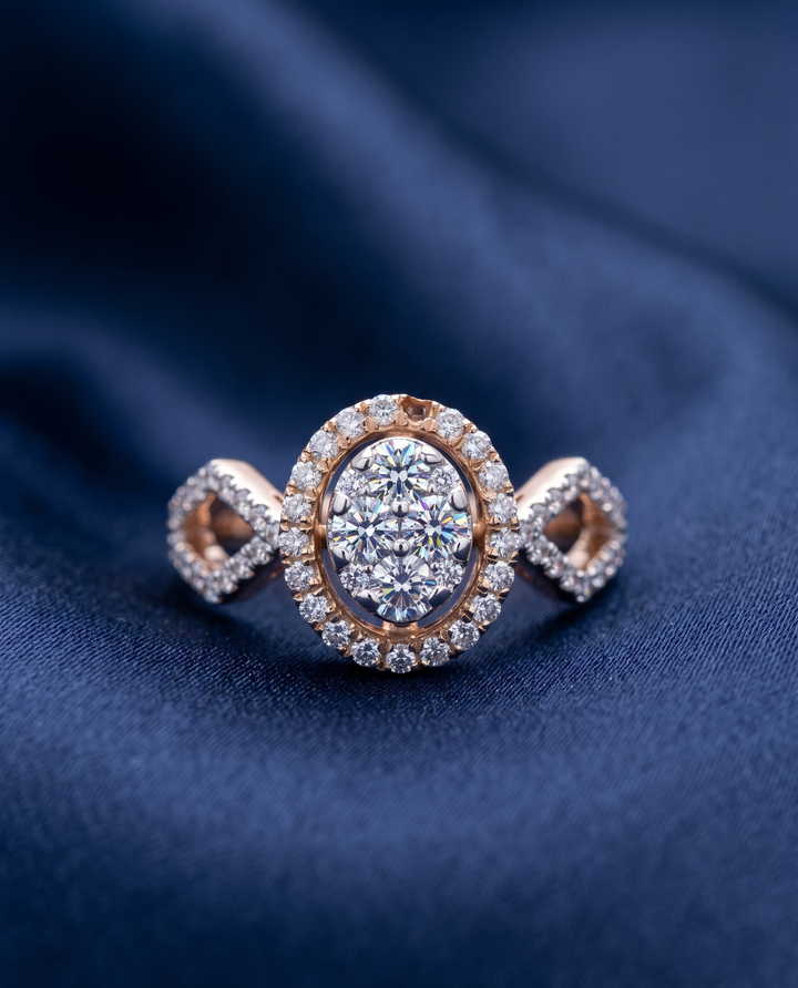 The Vintage Oval Cluster Statement Ring
