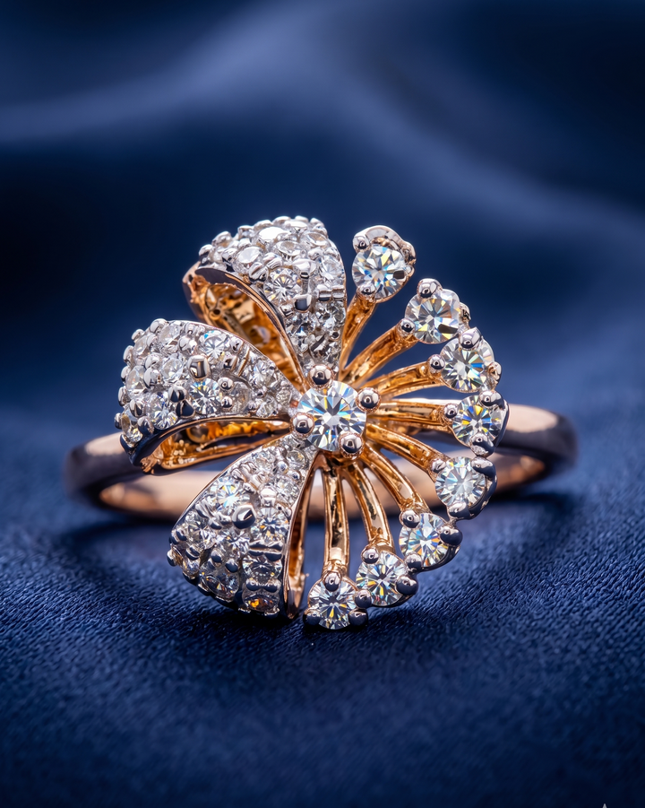 Couture Bow & Fireworks Diamond Statement Ring