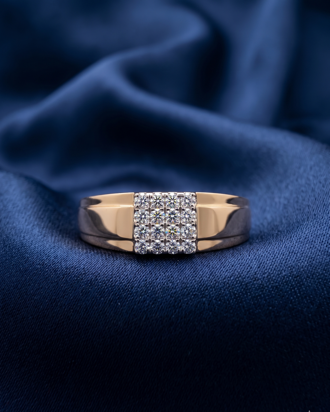Apex Grid Two-Tone Signature Man Ring