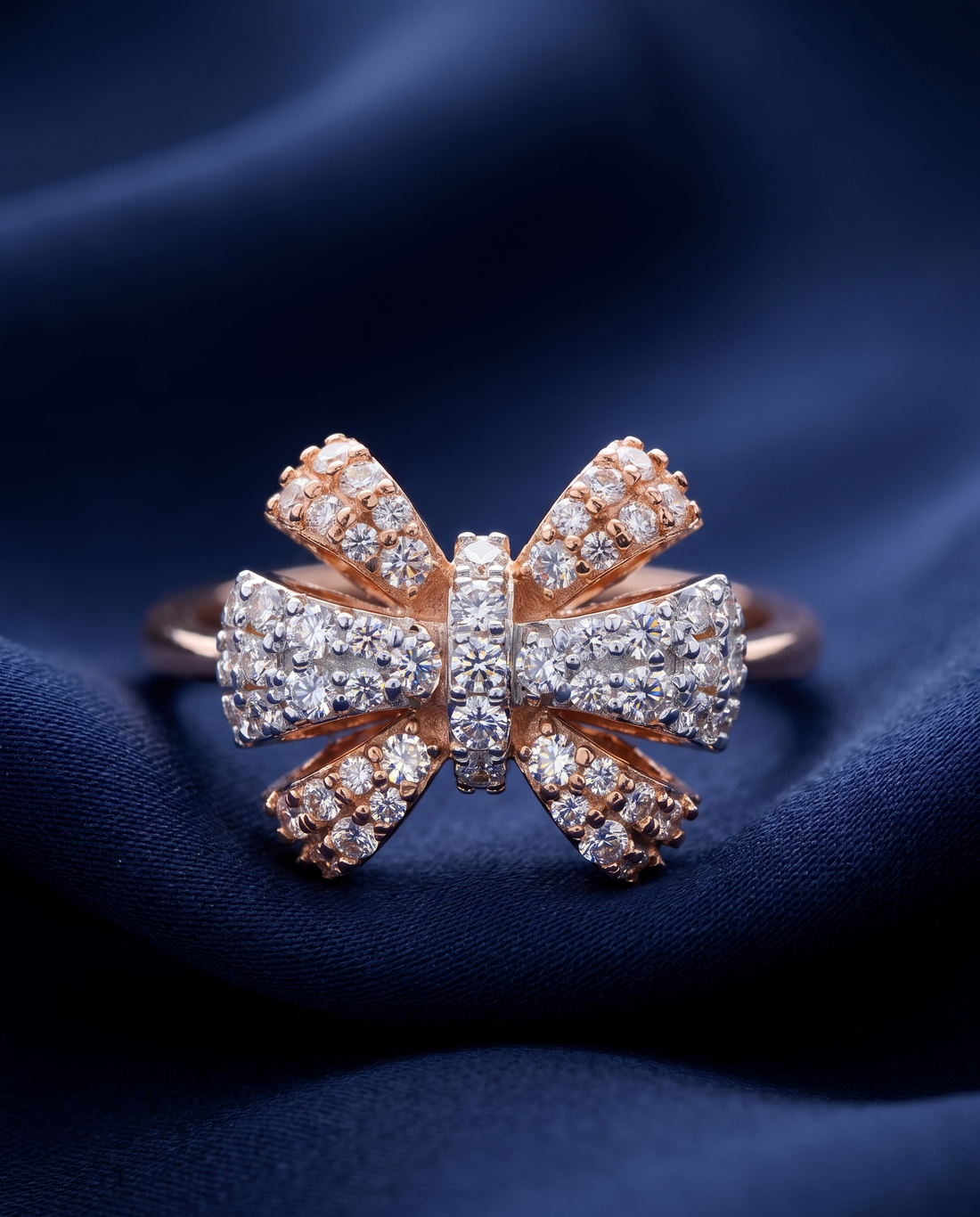 Coquette Diamond Bow Statement Ring