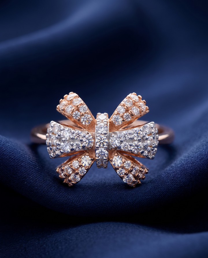 Coquette Diamond Bow Statement Ring
