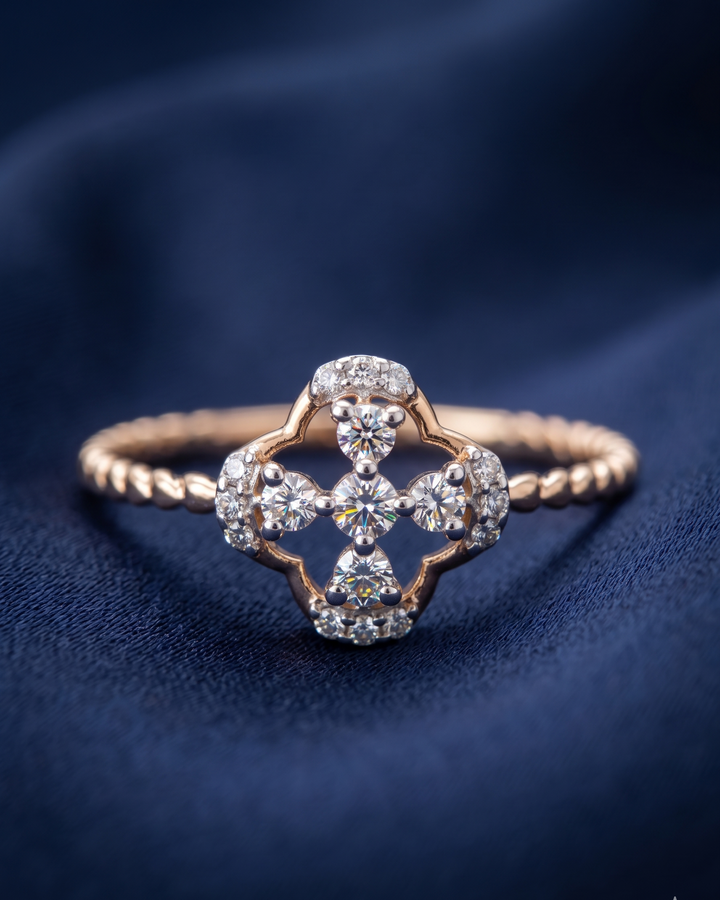 The Vintage Clover Diamond Ring