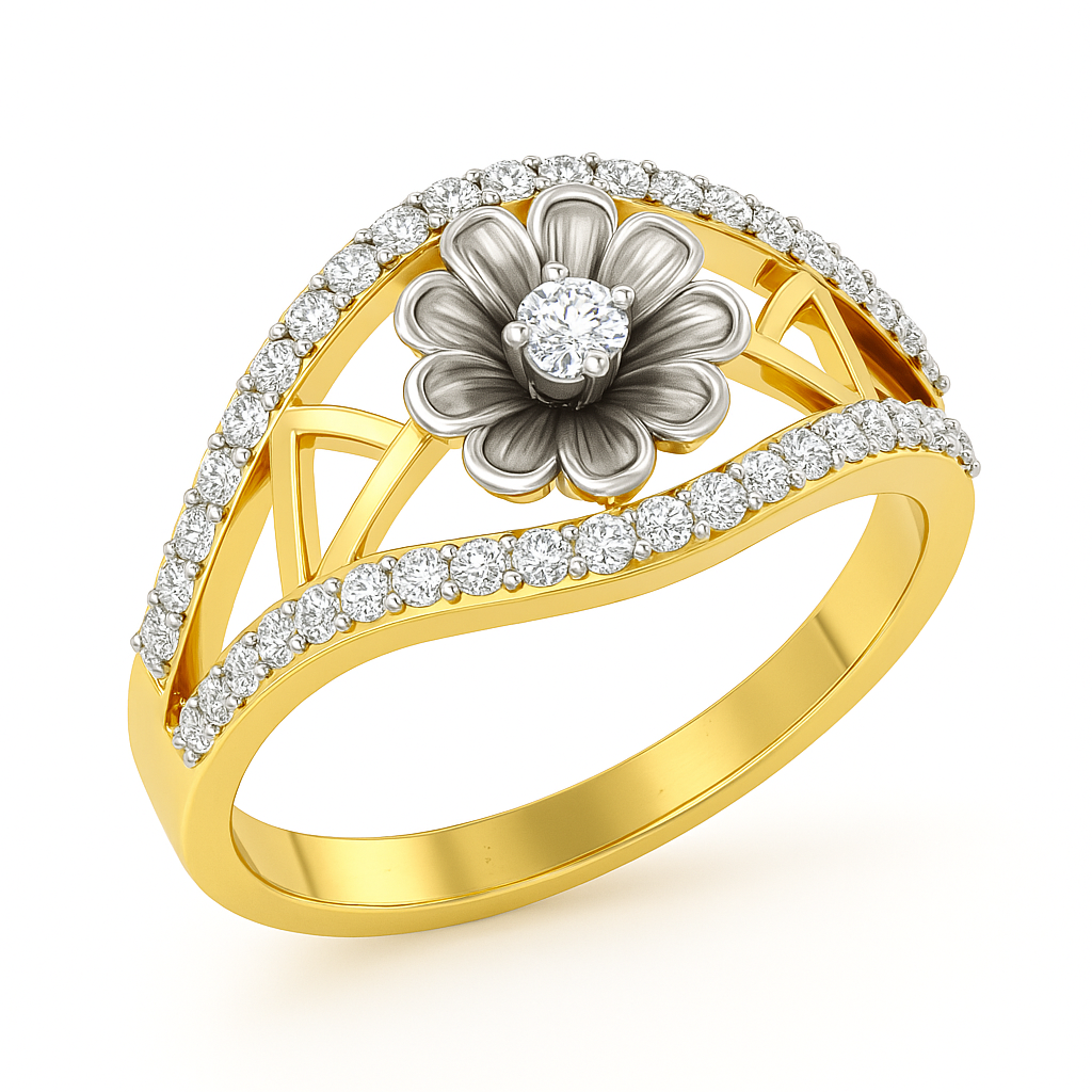 DUAL TONE DIAMOND RING