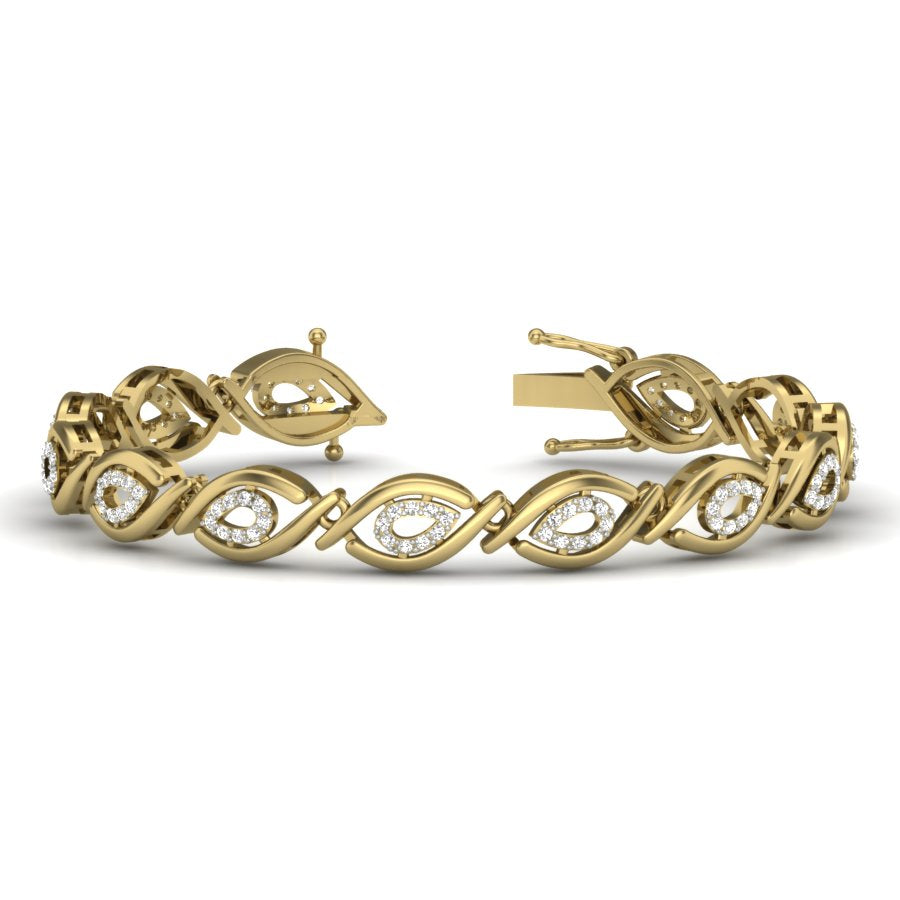 PEAR GOLD DIAMOND BRACELET