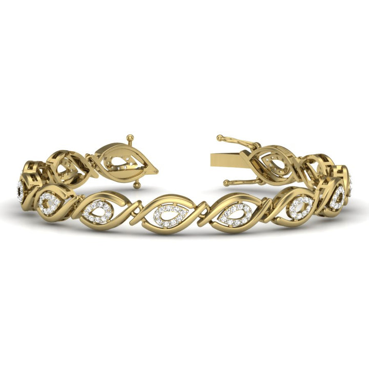 PEAR GOLD DIAMOND BRACELET