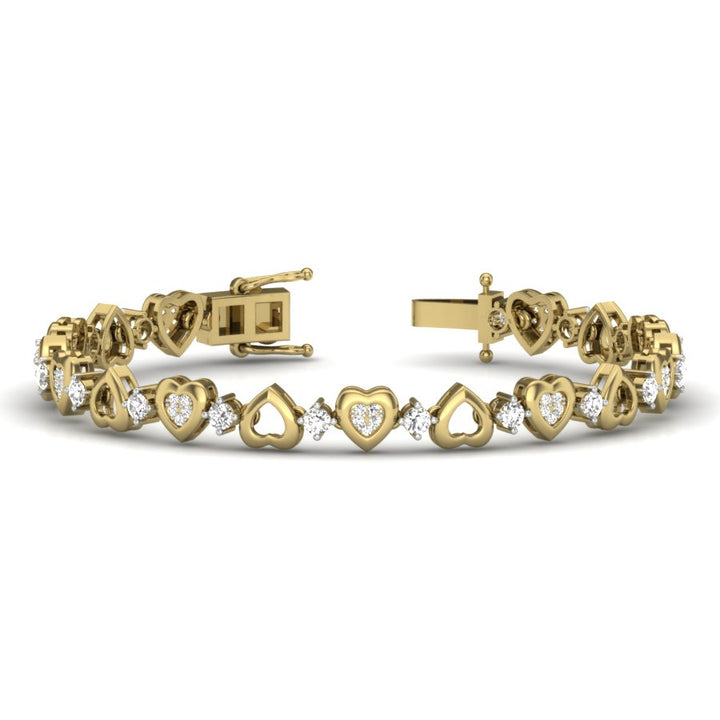HEART SHAPE DIAMOND BRACELET