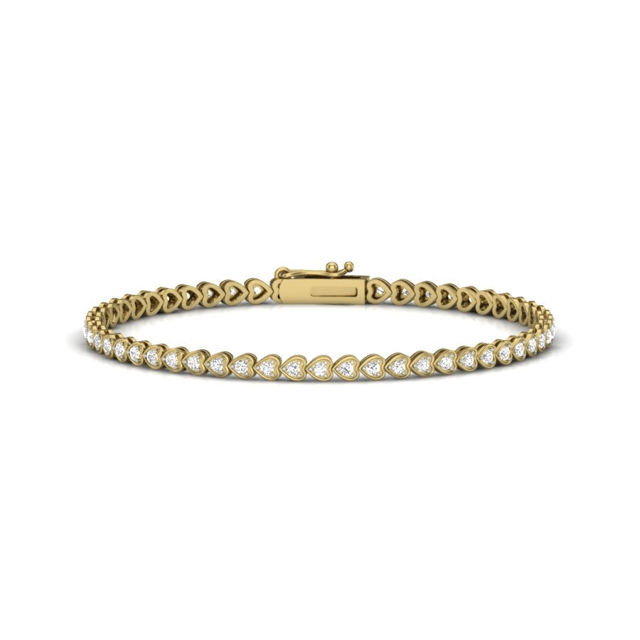 THE HEART LINE DIAMOND BRACELET