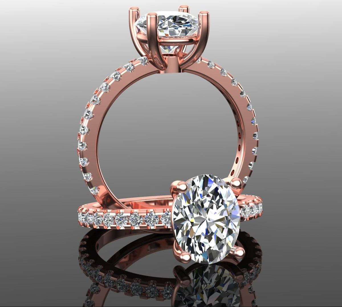 OVAL LGD SOLITARE RING