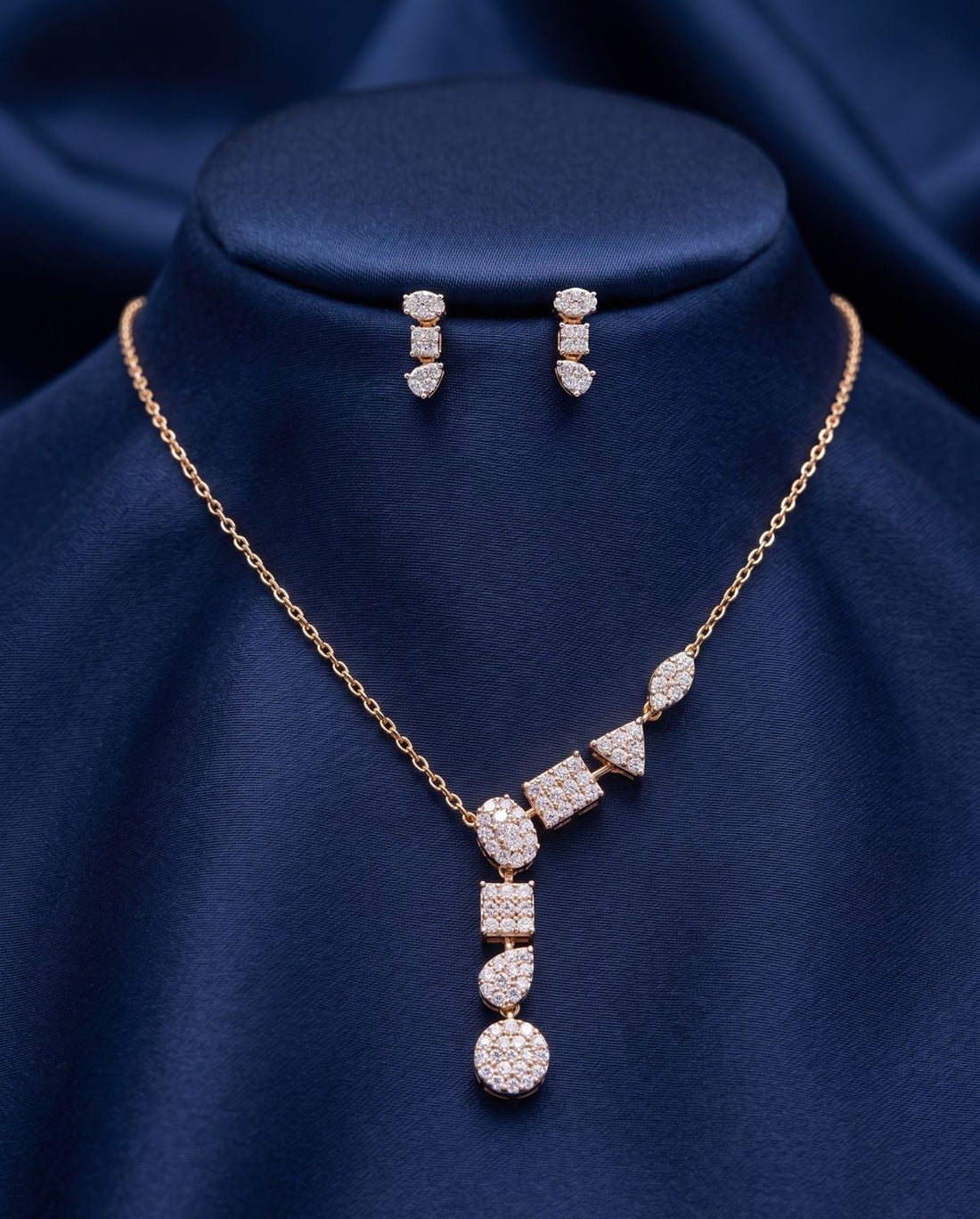 Modern Silhouette Geometric Y-Necklace & Earring Set