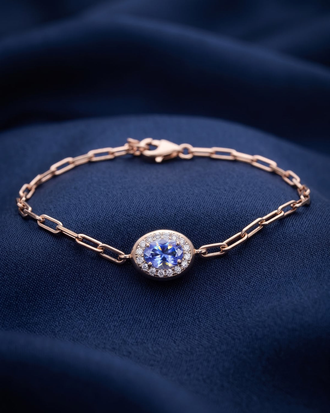 Petite Rose Gold Sapphire Station