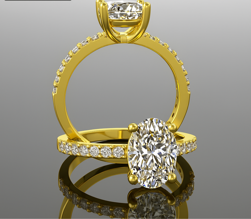 OVAL LGD SOLITARE RING